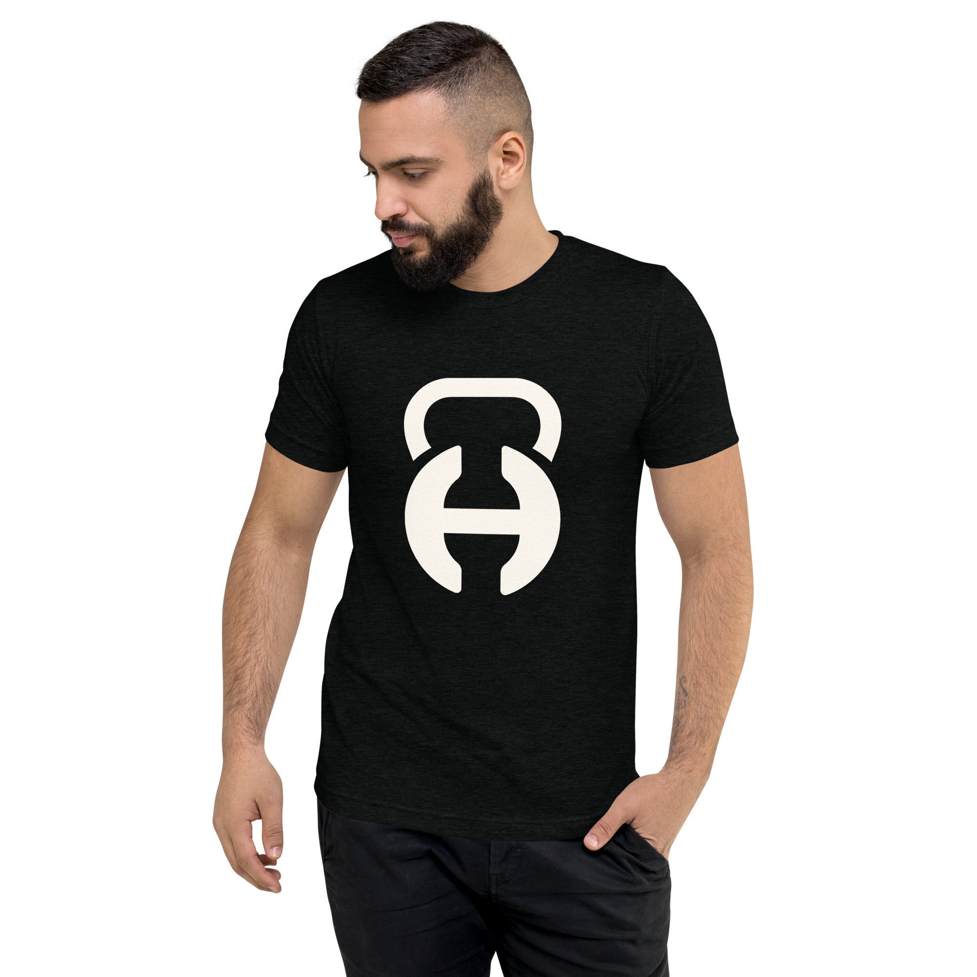 Black/White Logo Unisex Tri-Blend T-Shirt
