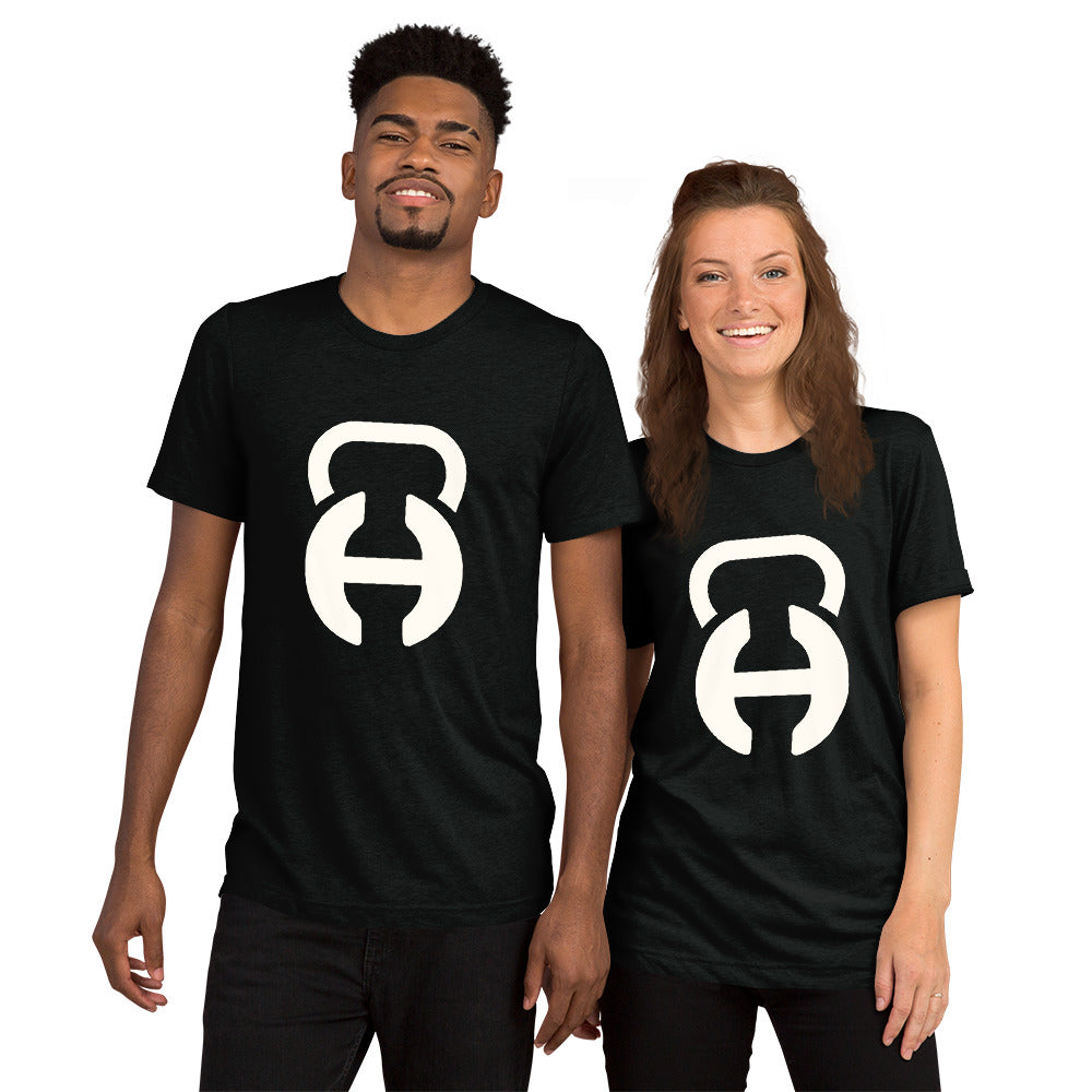 Black/White Logo Unisex Tri-Blend T-Shirt