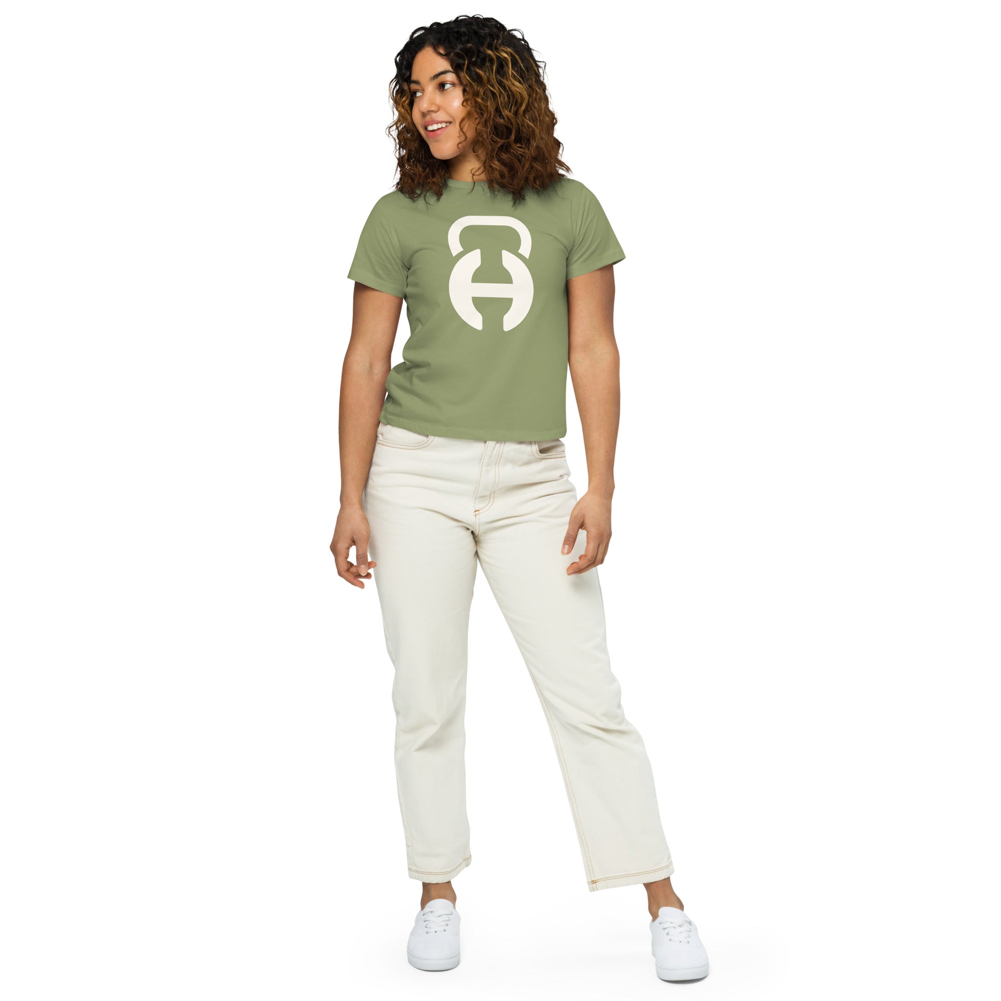 Habitat Logo Artichoke/White Women’s High-Waisted T-Shirt