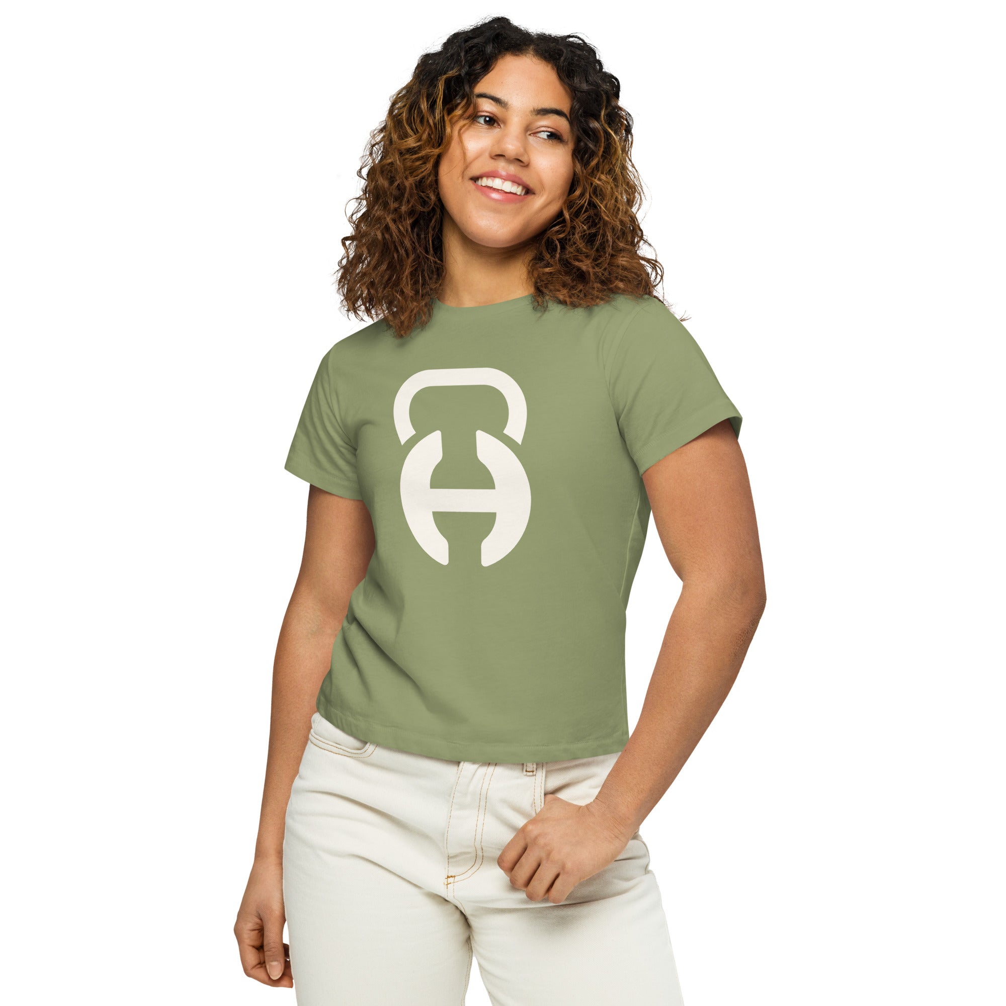 Habitat Logo Artichoke/White Women’s High-Waisted T-Shirt