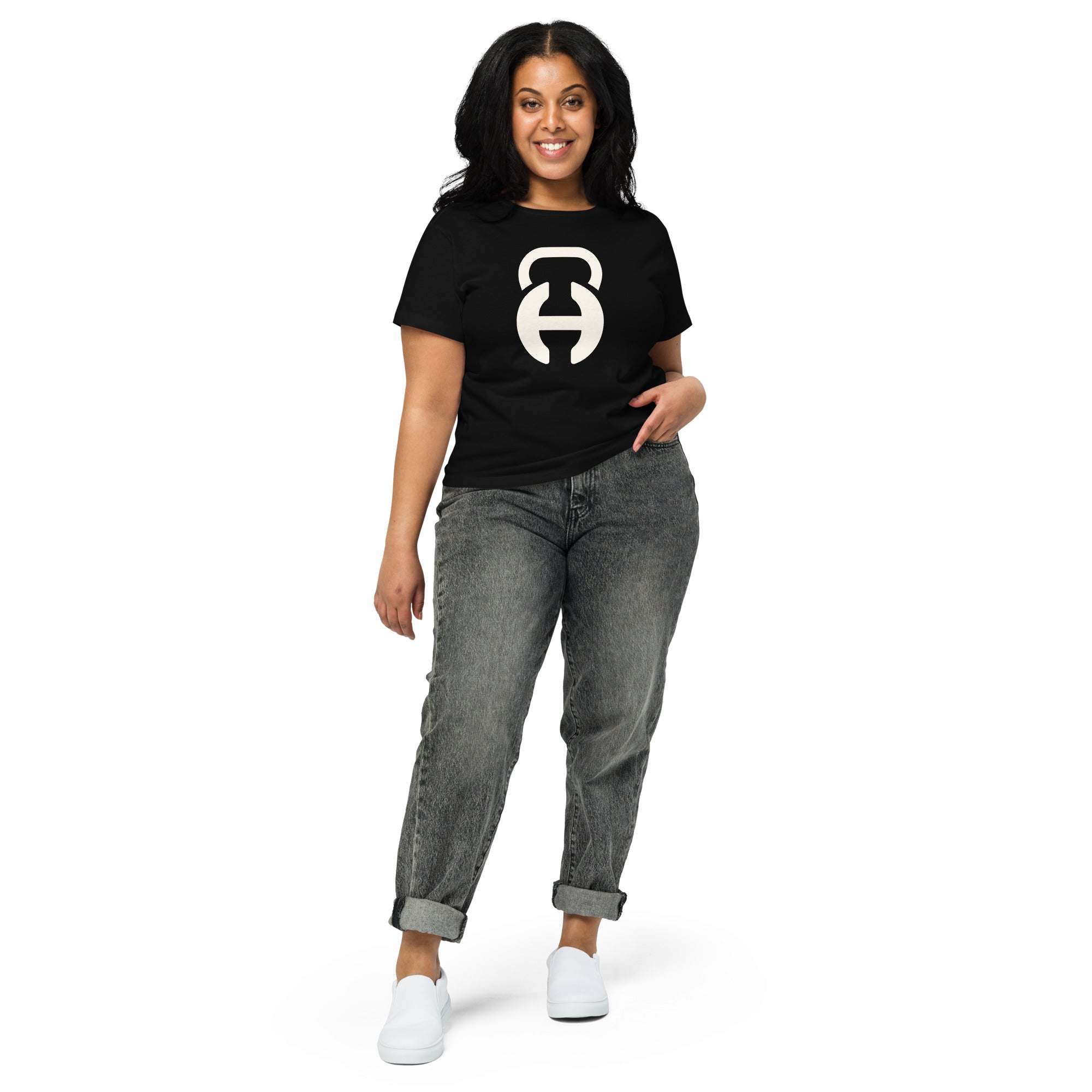 Habitat Logo Black/White Women’s High-Waisted T-Shirt