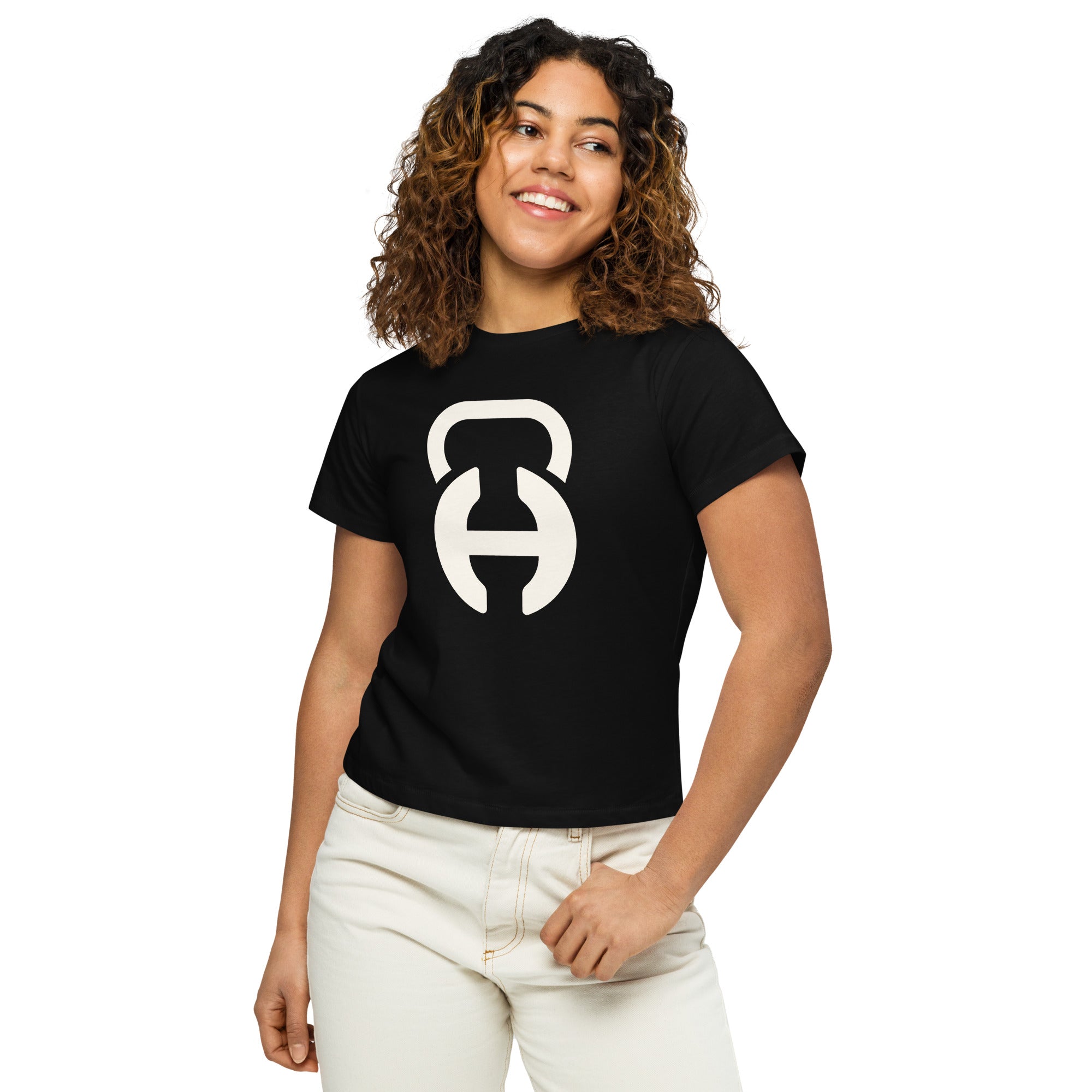 Habitat Logo Black/White Women’s High-Waisted T-Shirt
