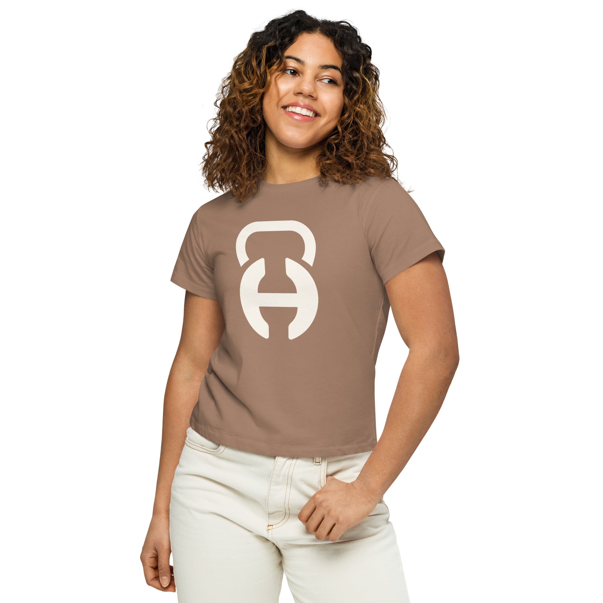 Habitat Logo Latte Women’s High-Waisted T-Shirt