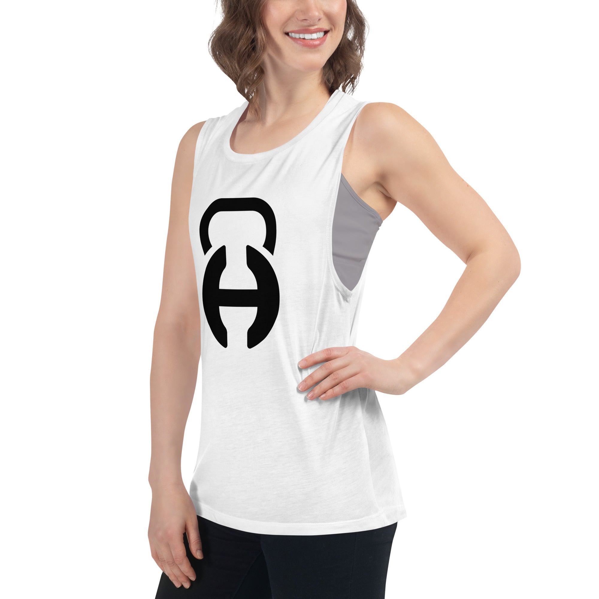 Logo White Ladies’ Muscle Tank