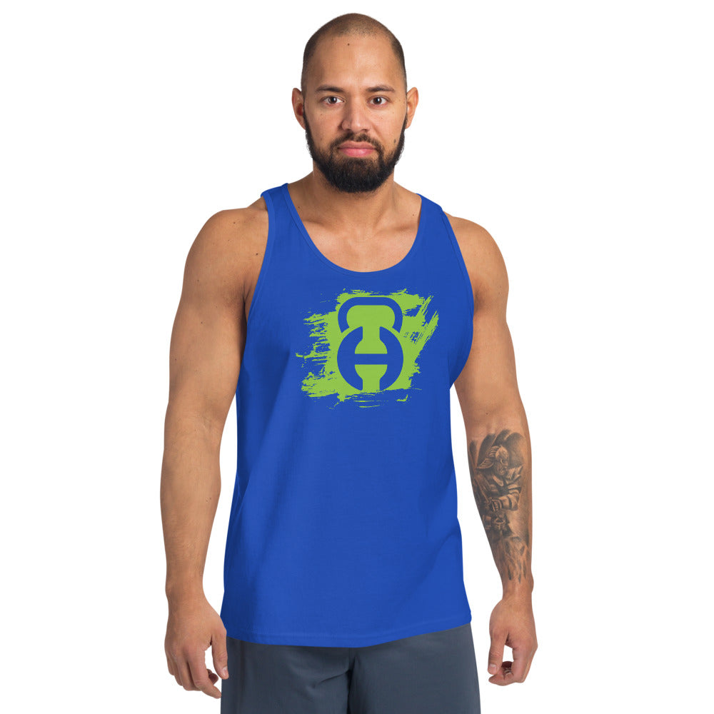 Logo Brush Blue Unisex Tank Top
