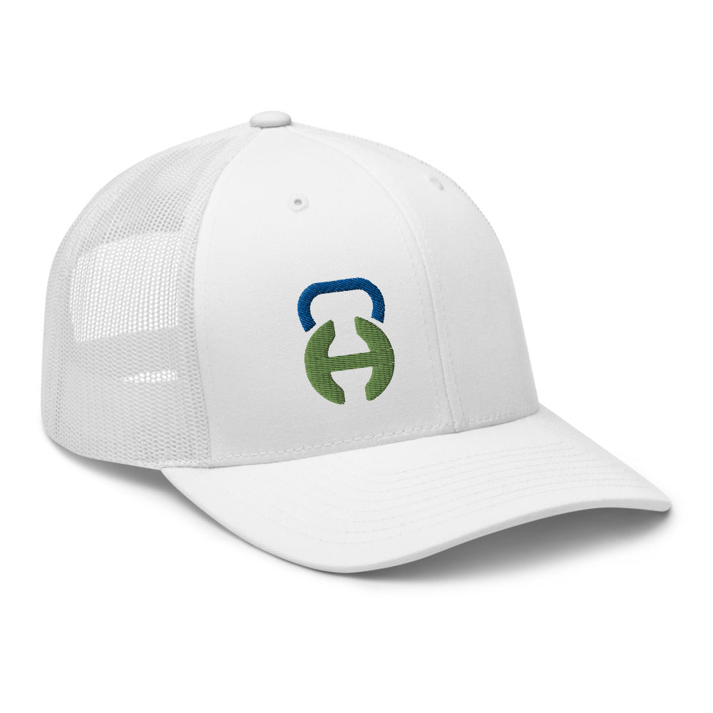 Logo White Trucker Cap