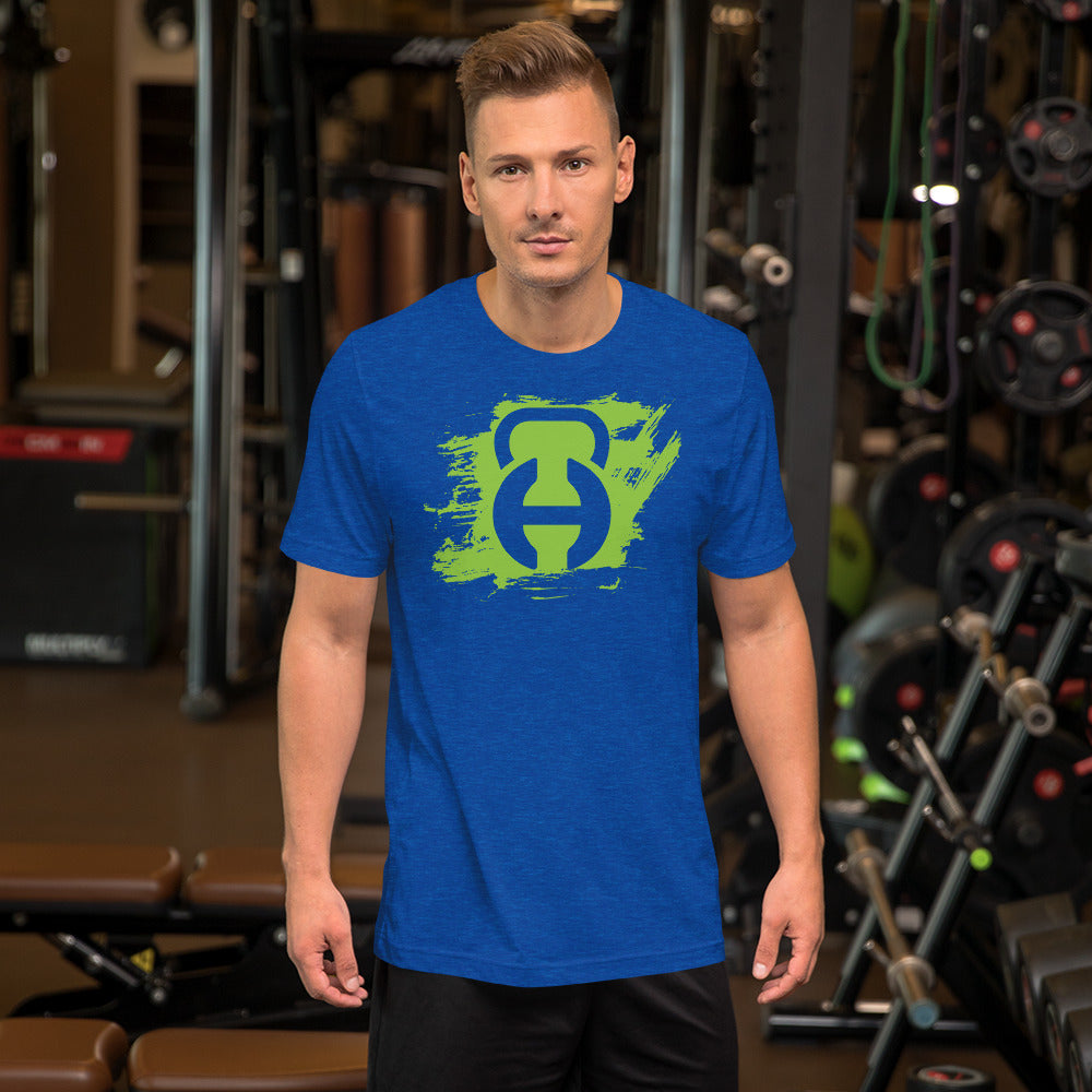 Logo Brush blue Short-Sleeve Unisex T-Shirt