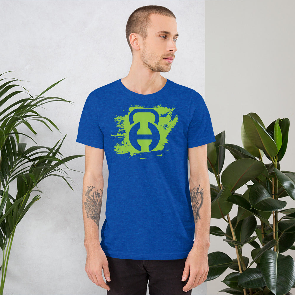 Logo Brush blue Short-Sleeve Unisex T-Shirt