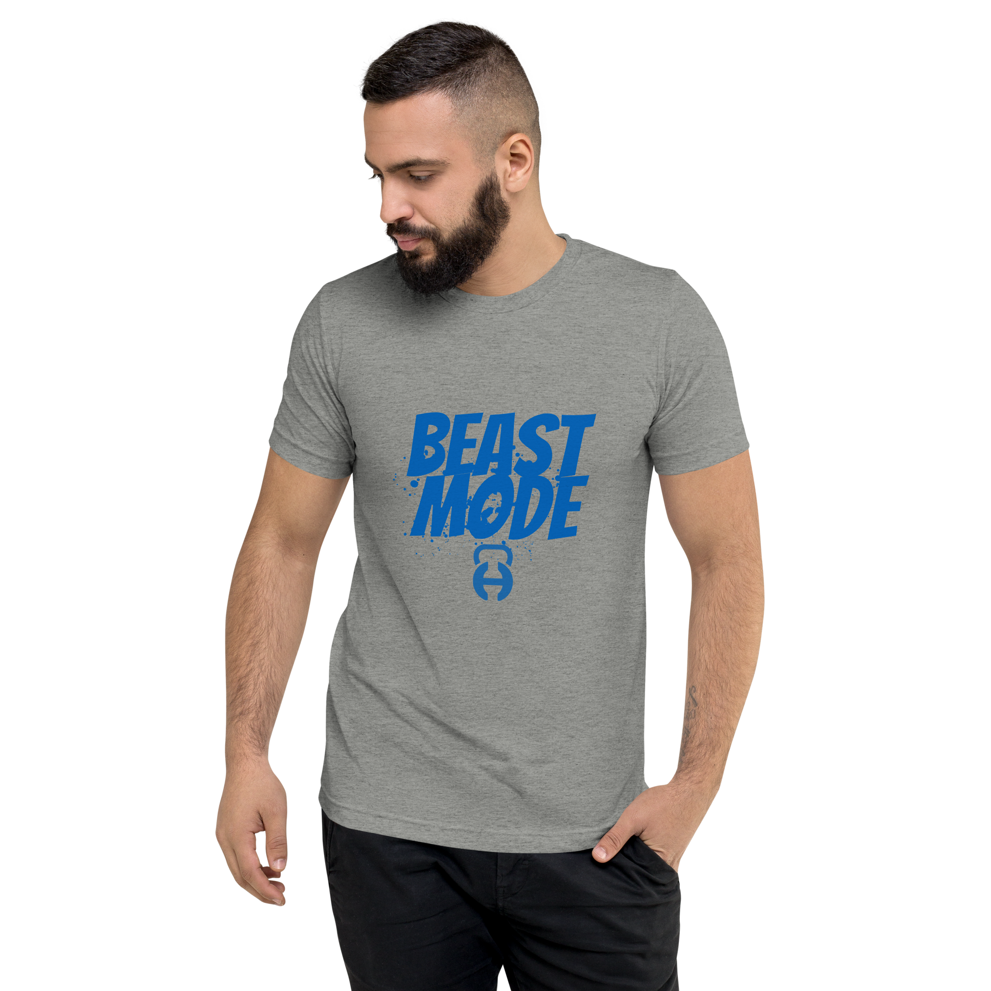 Unisex Beast Mode Short sleeve tri-blend t-shirt