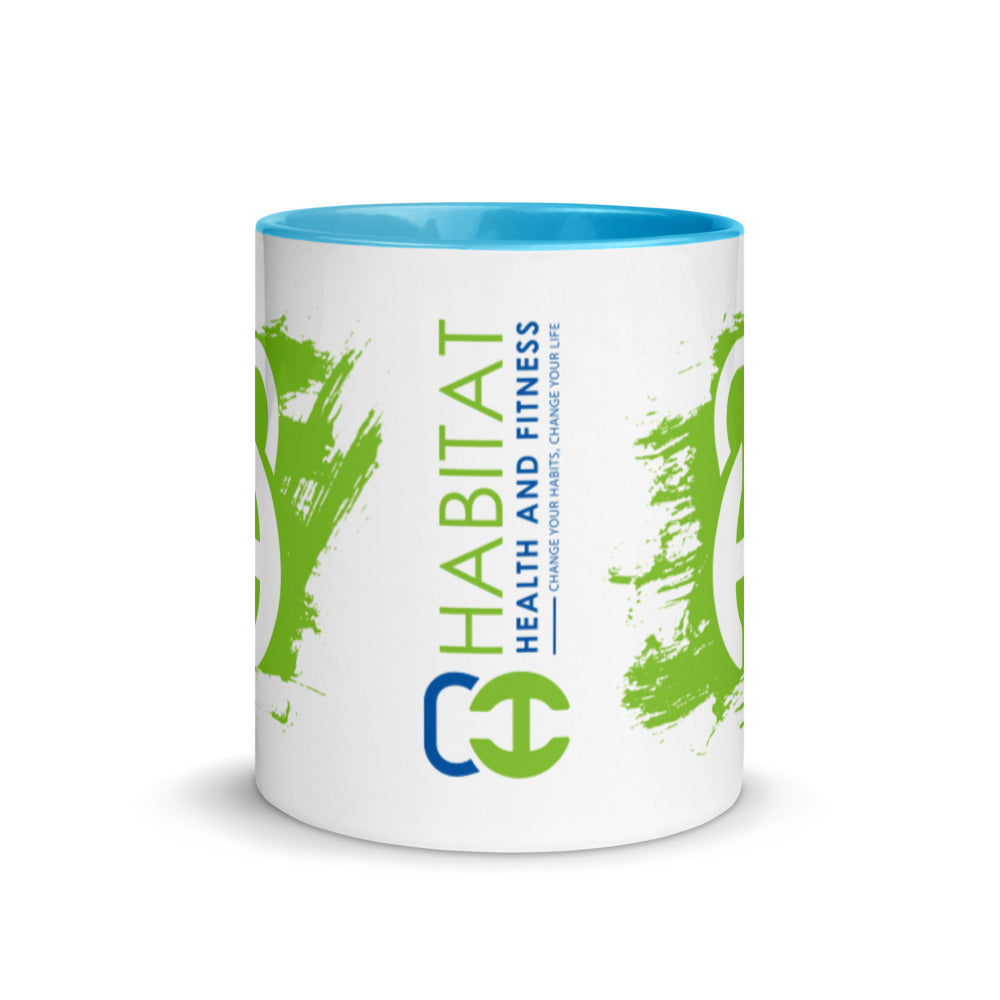 Logo Brush Mug with Blue Inside