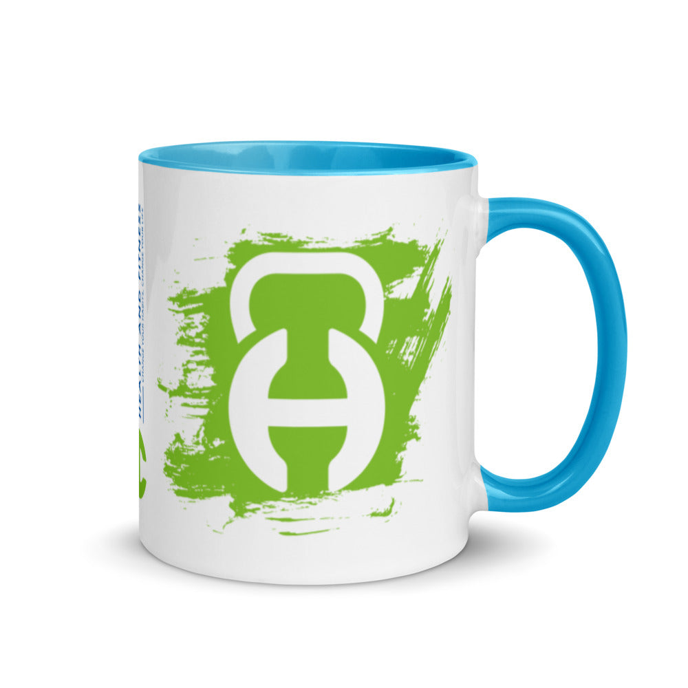 Logo Brush Mug with Blue Inside