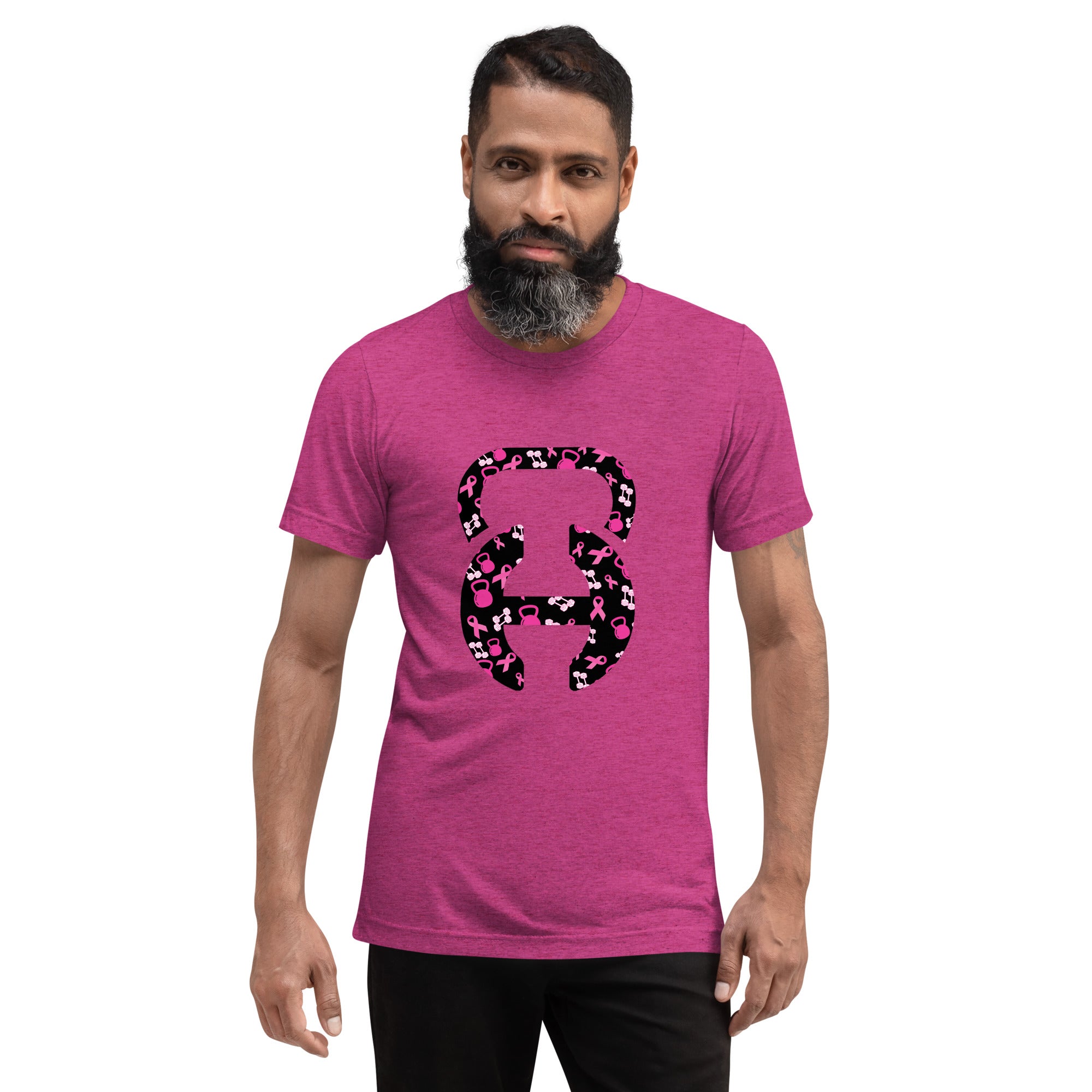 Breast Cancer Unisex Tri-Blend Tee Berry