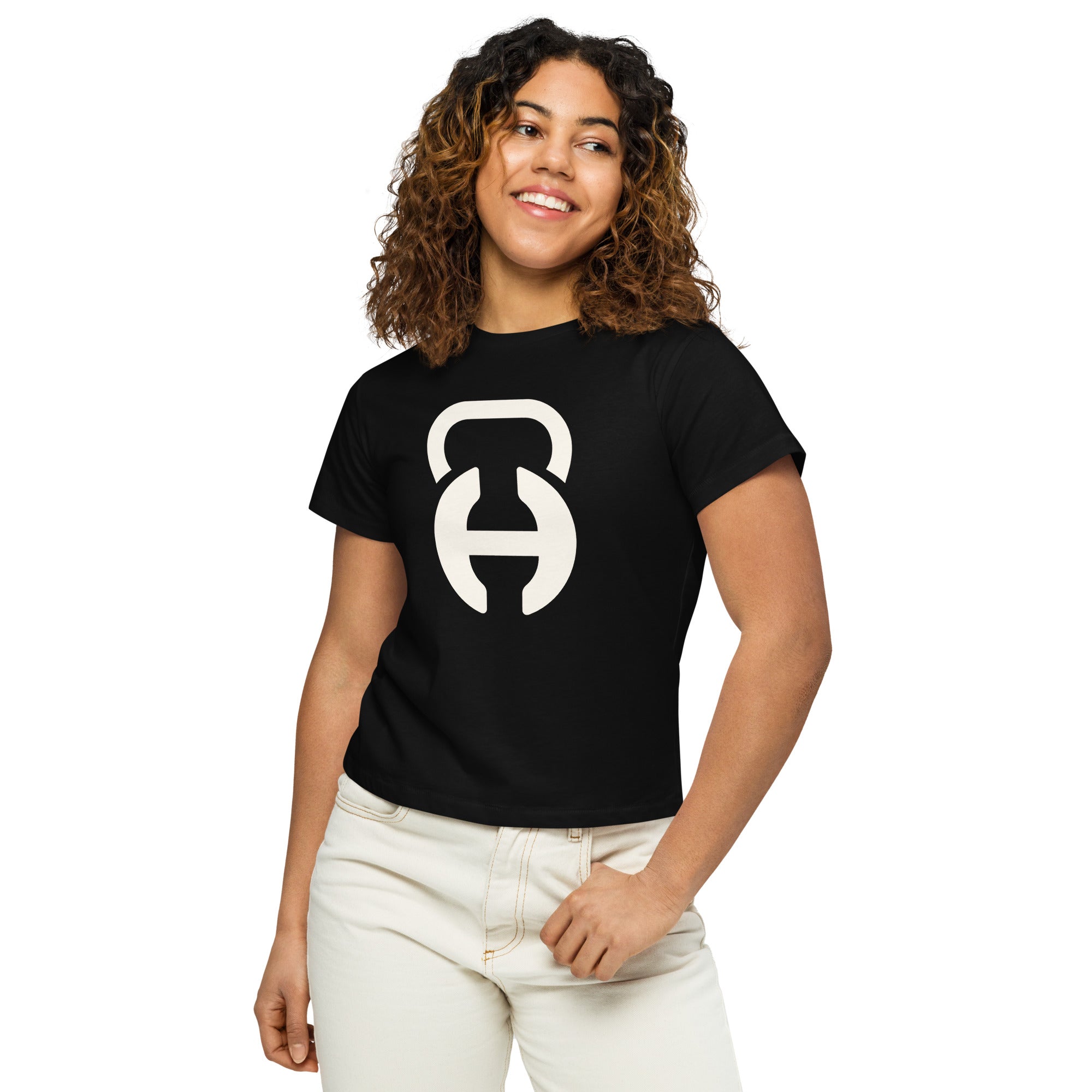 Logo Black Women’s High-Waisted T-Shirt
