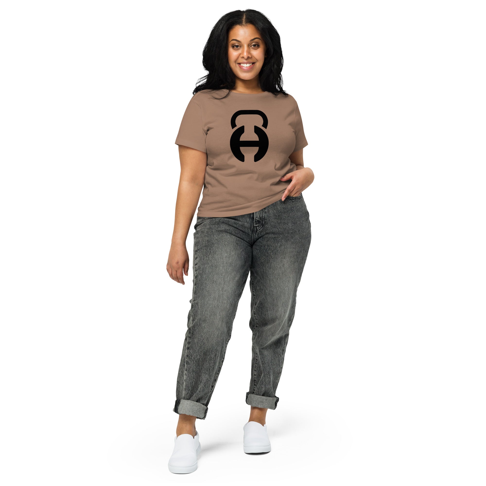 Habitat Logo Latte/Black Women’s High-Waisted T-Shirt