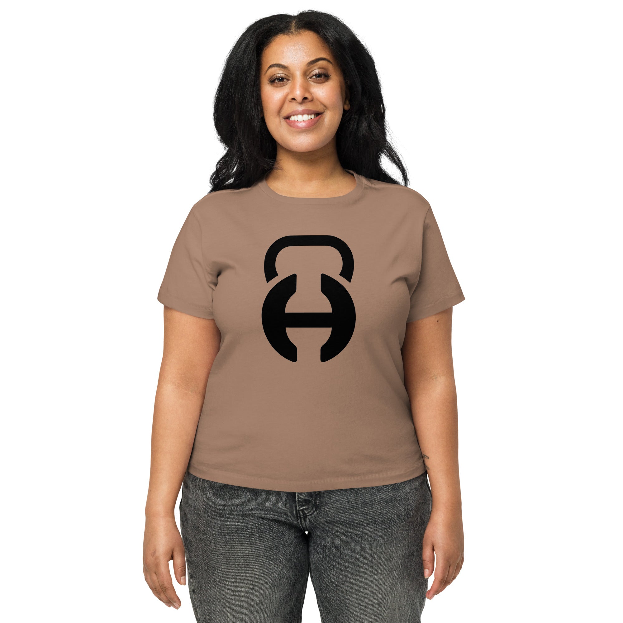 Habitat Logo Latte/Black Women’s High-Waisted T-Shirt