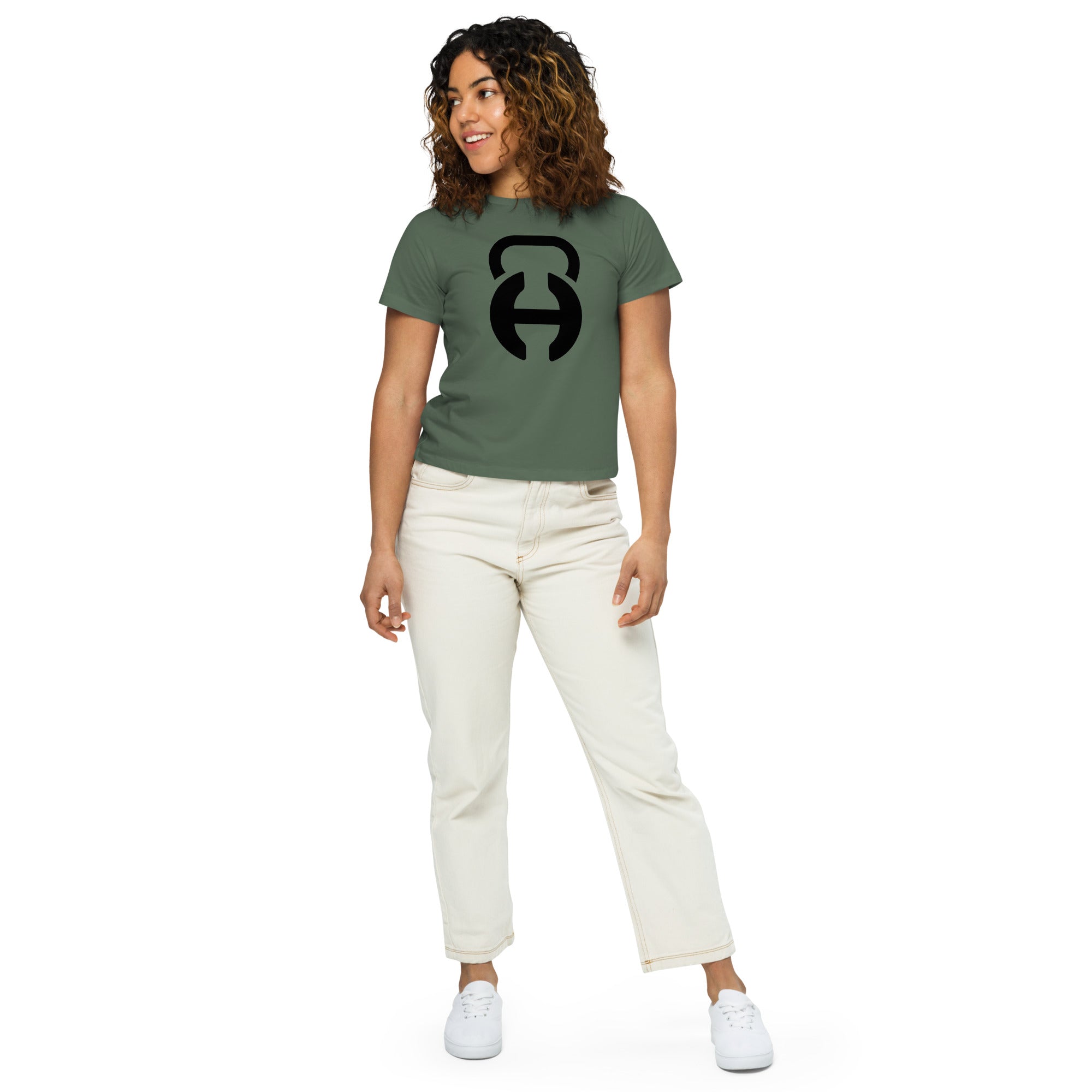 Habitat Logo Pine/Black Women’s High-Waisted T-Shirt