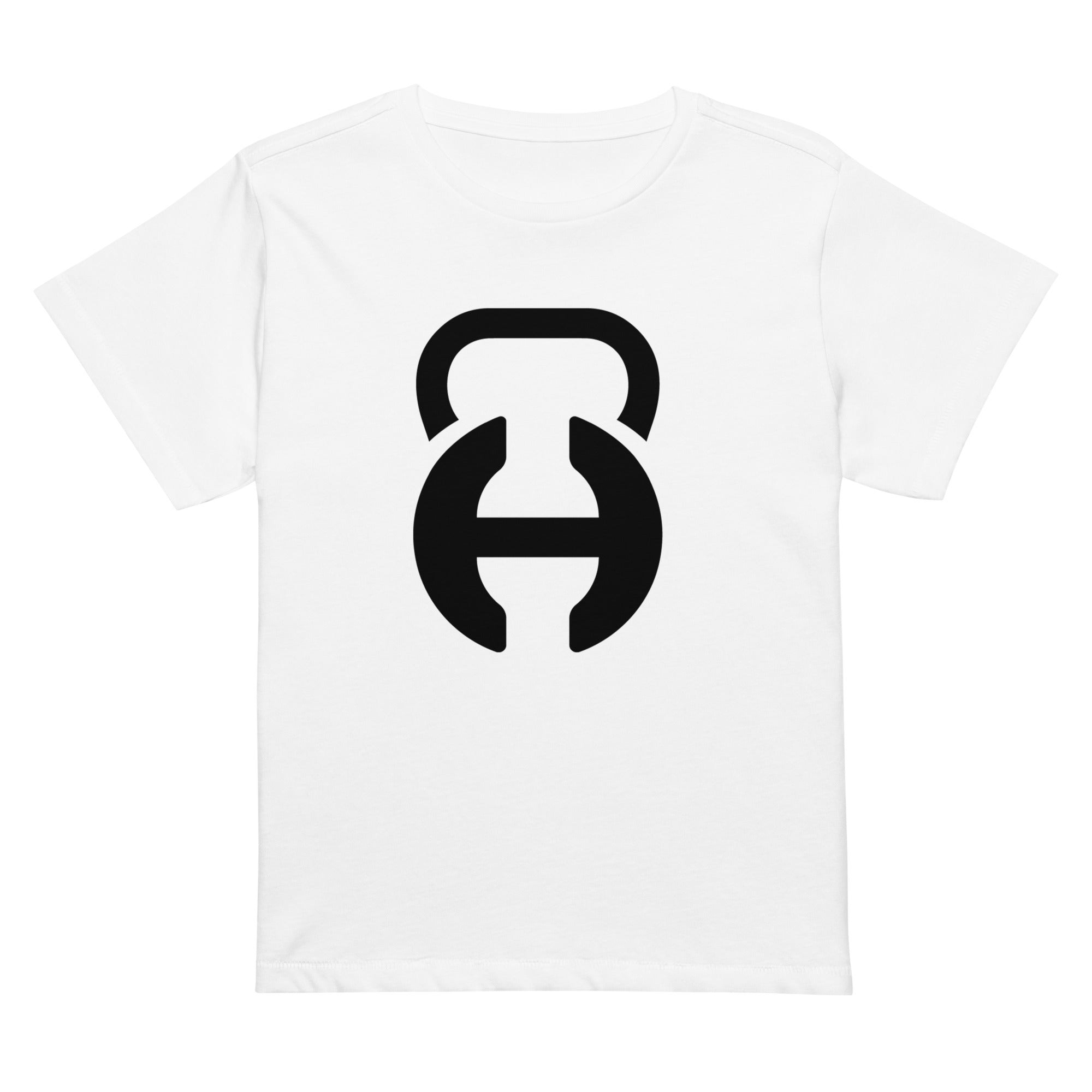 Habitat Logo White/Black Women’s high-waisted t-shirt