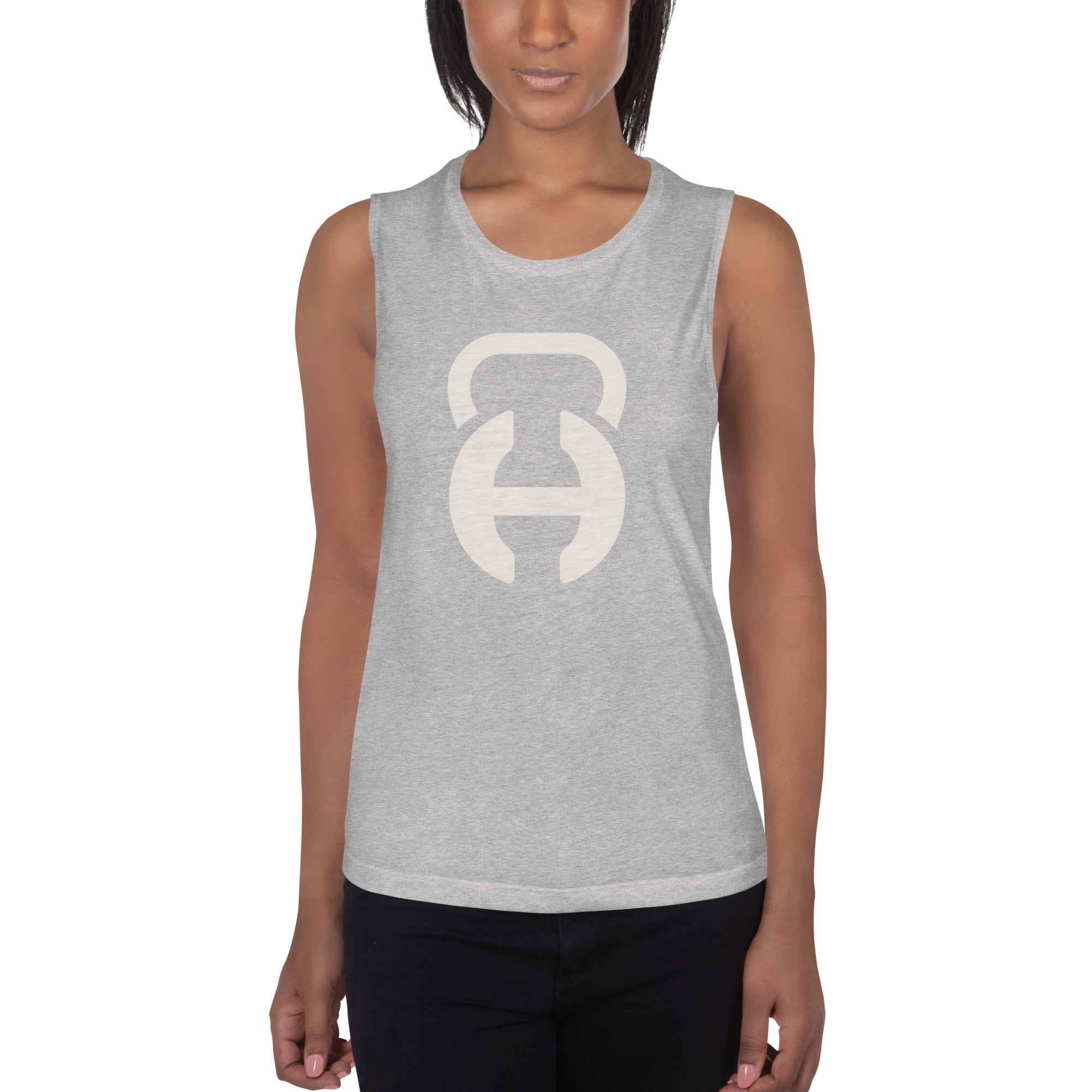 Logo Grey Heather Ladies’ Muscle Tank