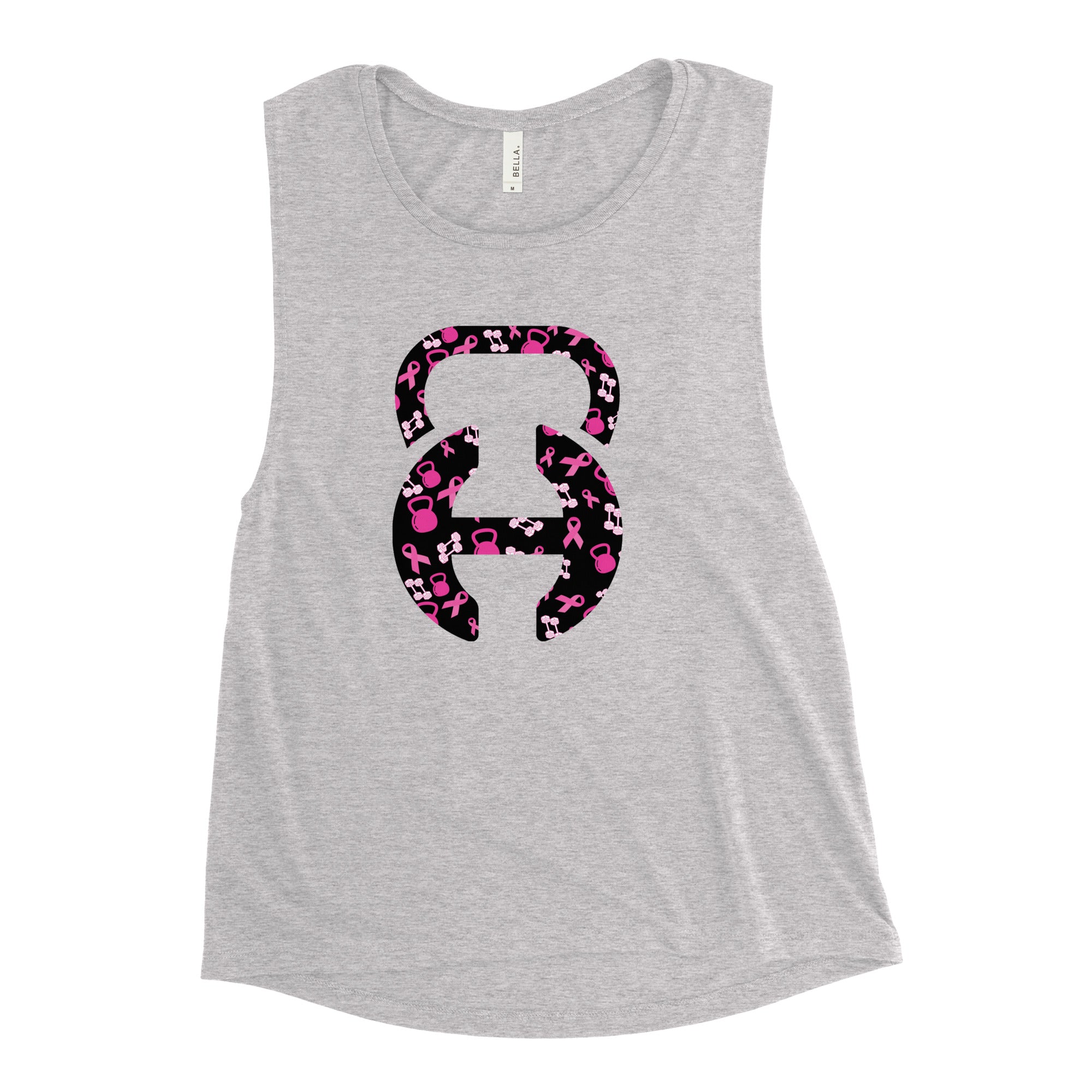 Breast Cancer Ladies’ Muscle Tank Athletic Heather