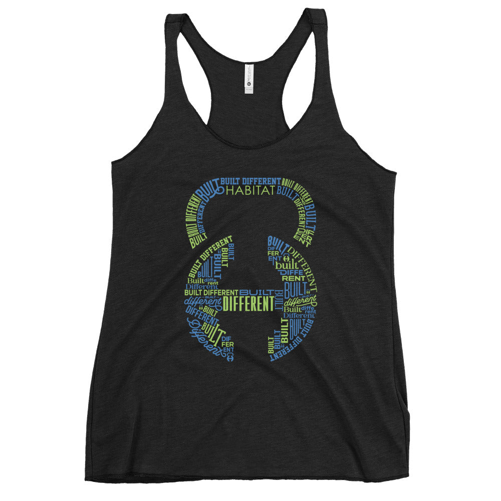 Built Different Women's Racerback Tank