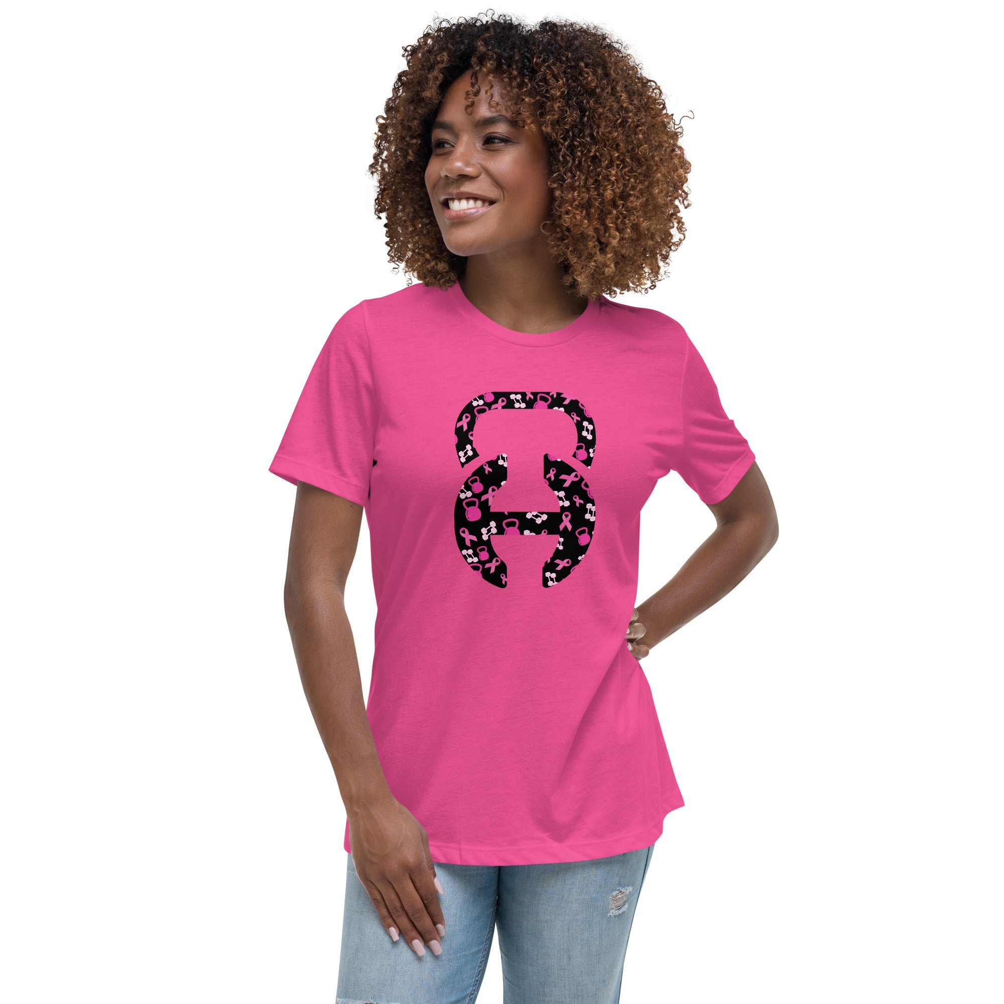 Breast Cancer Women's Relaxed Tee Berry