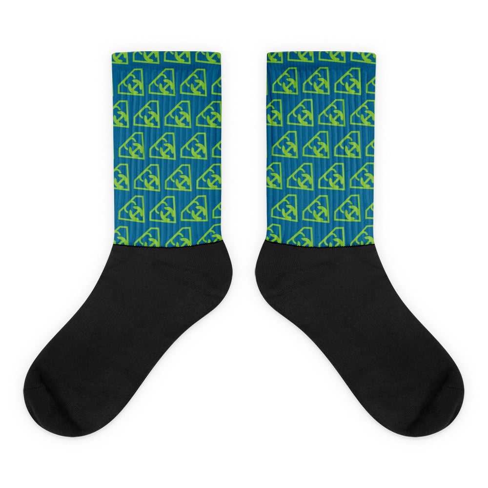 Super Pattern Blue Socks