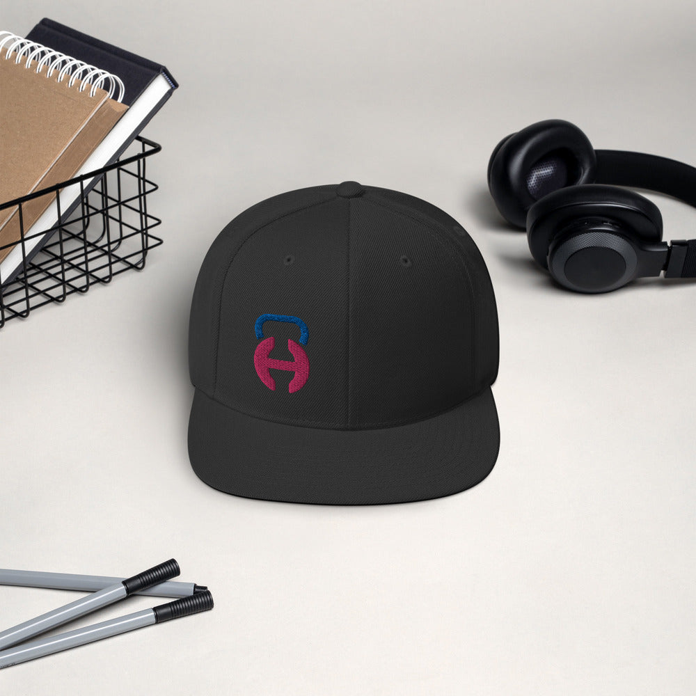 Black Pink logo Snapback Hat