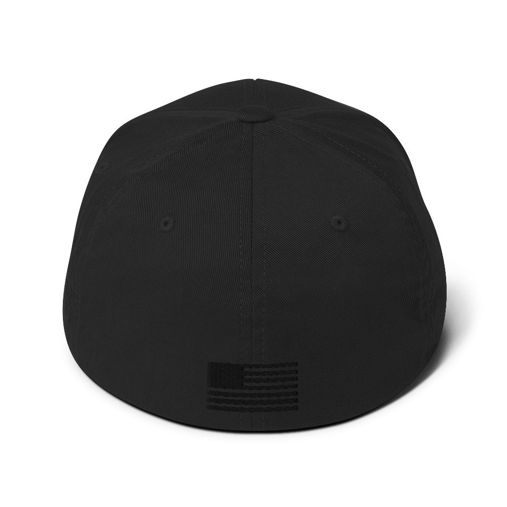 Black on Black Structured Twill Cap