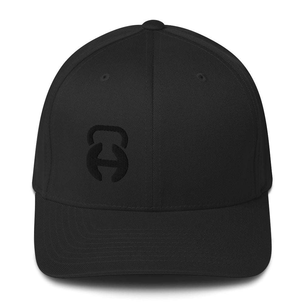 Black on Black Structured Twill Cap