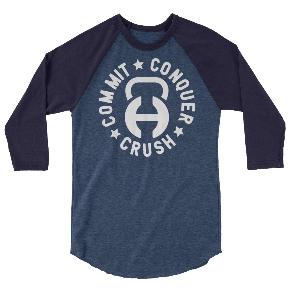 Crush Blue 3/4 sleeve raglan shirt