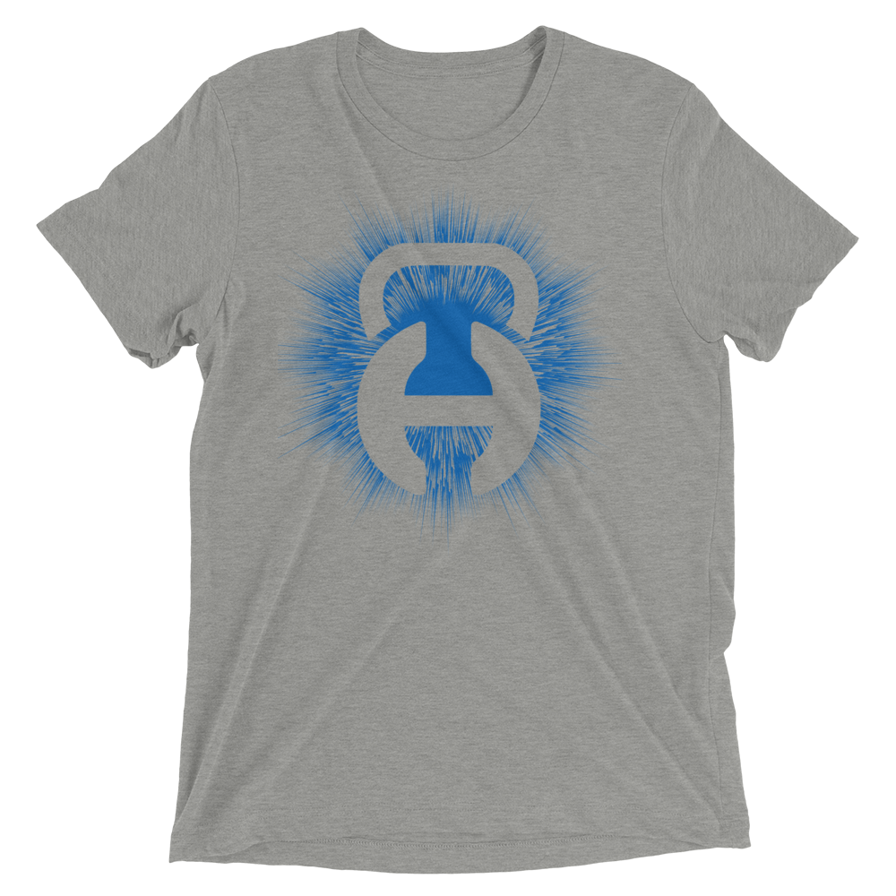 Unisex Blue Starburst Short sleeve tri-blend t-shirt