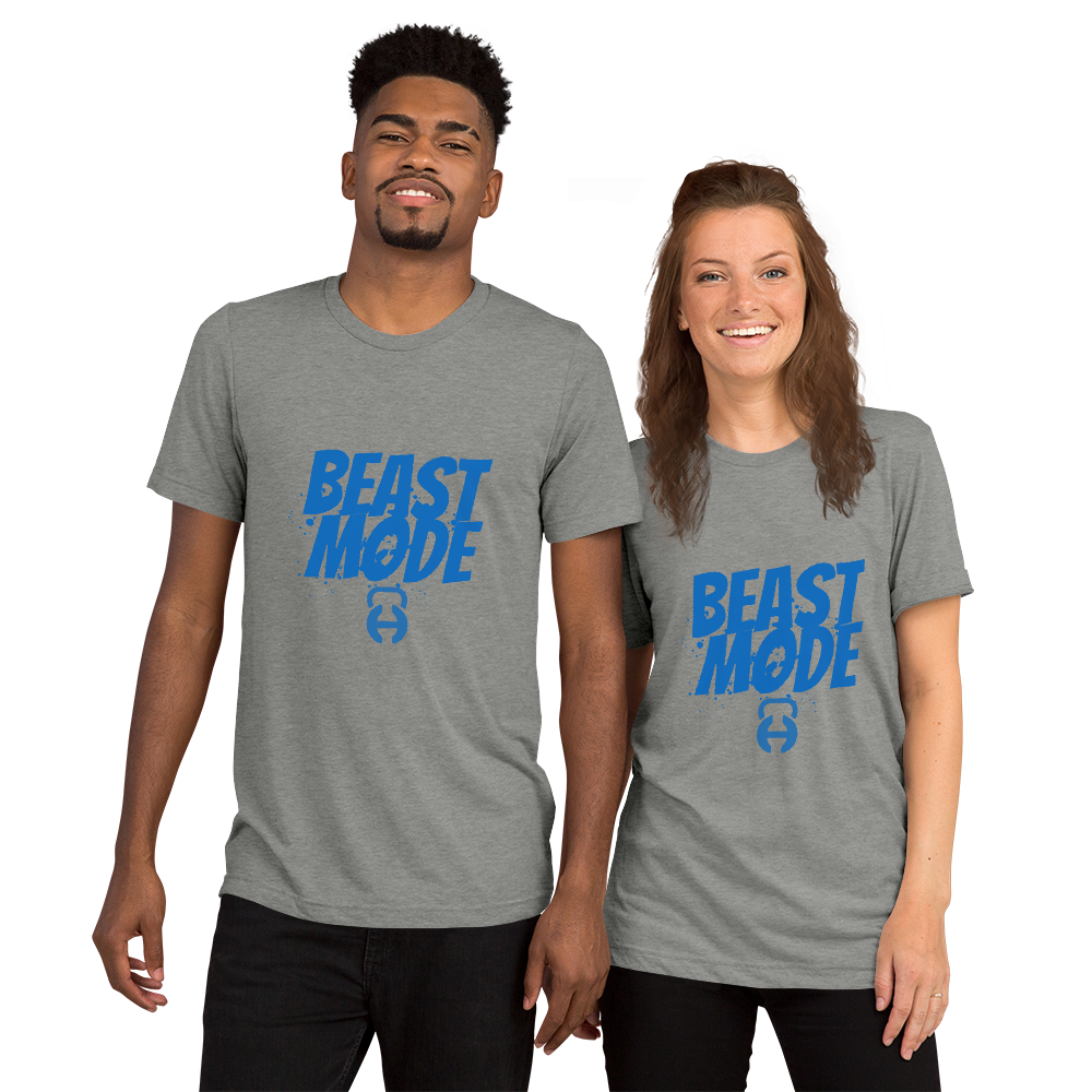 Unisex Beast Mode Short sleeve tri-blend t-shirt