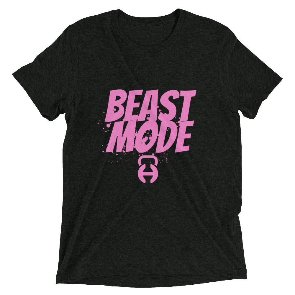 Pink Beast Mode Tri-Blend Short sleeve t-shirt